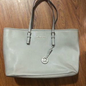 SOLD— Grey Micheal kors tote